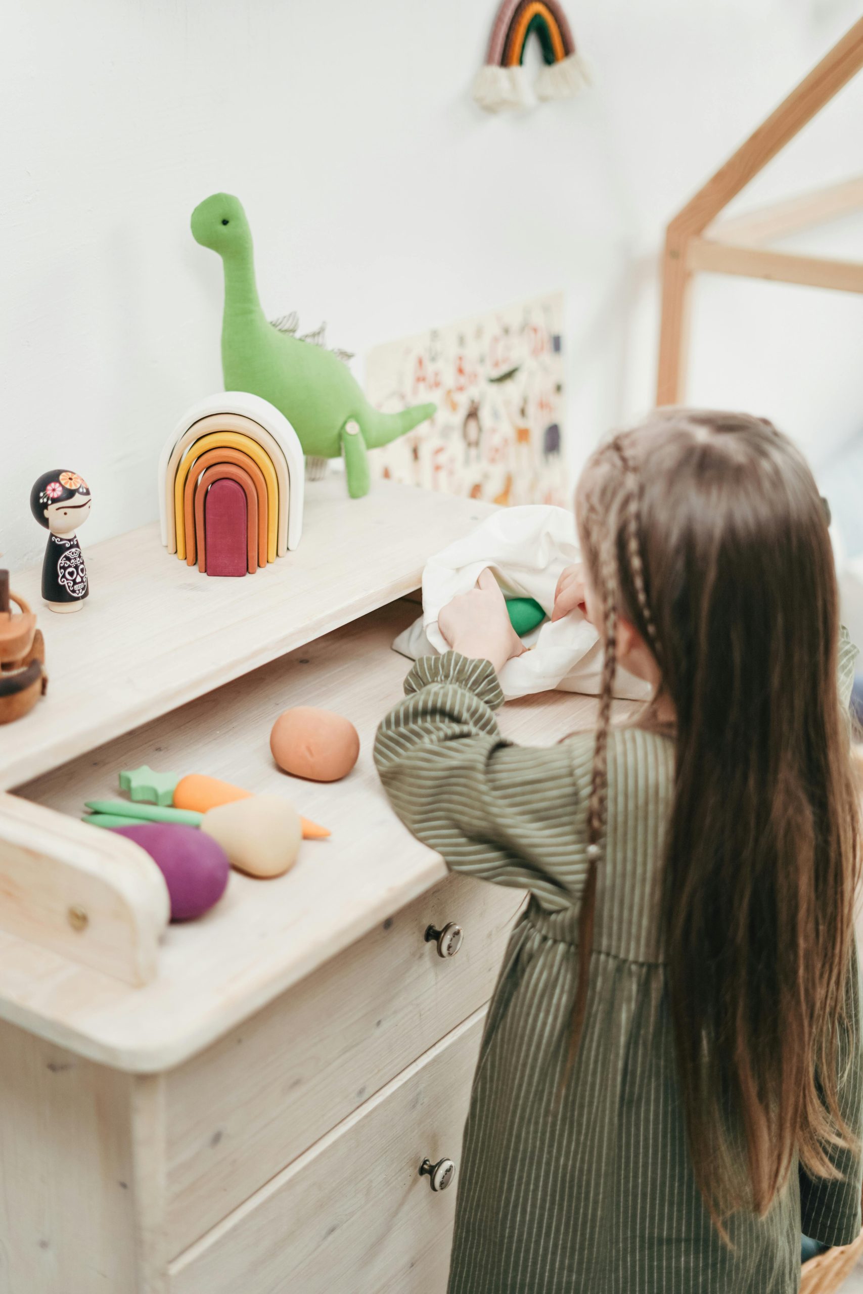A Kindergarten child playing at Little Big People Early Learning.